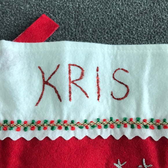 X-más hand decorated stocking - Picture 3 of 4